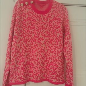 Lilly Pulitzer Pink Animal Print Sweater